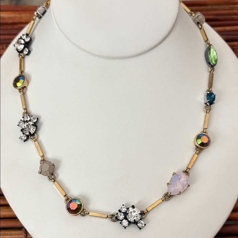 J. Crew Gold and Silver Floral Necklace - Picture 2 of 6